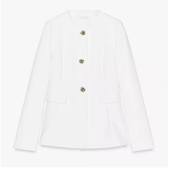 Zara fitted  blazer white Size M - Picture 12 of 16